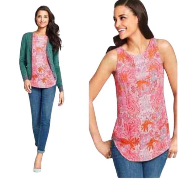 CABI Style #127 Jubilee Red Paisley Print Tank Top, S - Picture 12 of 12